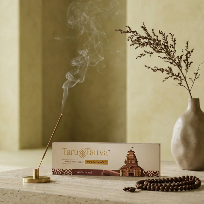 Divine Sandalwood Incense Sticks for Pooja & Focus